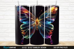 3D Colorful Butterfly 20/30oz Skinny Tumbler Product Image 1