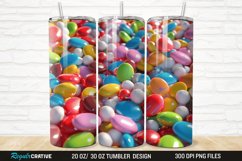 3D Colorful Candies 20/30oz Skinny Tumbler Product Image 1