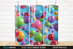 3D Colorful Candies 20/30oz Skinny Tumbler Product Image 1