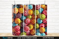 3D Colorful Candies 20/30oz Skinny Tumbler Product Image 1