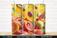 3D Colorful Candies 20/30oz Skinny Tumbler Product Image 1
