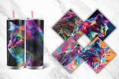 3D Colorful Cat Tumbler Wrap Bundle Product Image 2