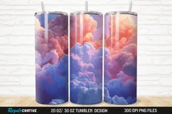 3D Colorful Cloud 20/30oz Skinny Tumbler Product Image 1