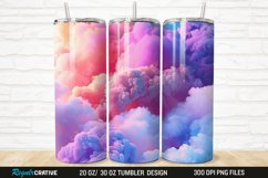 3D Colorful Cloud 20/30oz Skinny Tumbler Product Image 1