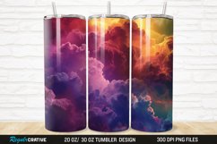 3D Colorful Cloud 20/30oz Skinny Tumbler Product Image 1