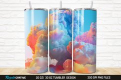 3D Colorful Cloud 20/30oz Skinny Tumbler Product Image 1