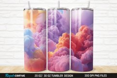 3D Colorful Cloud 20/30oz Skinny Tumbler Product Image 1