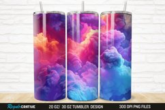 3D Colorful Cloud 20/30oz Skinny Tumbler Product Image 1