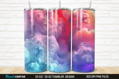 3D Colorful Cloud 20/30oz Skinny Tumbler Product Image 1