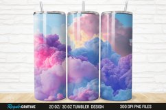 3D Colorful Cloud 20/30oz Skinny Tumbler Product Image 1