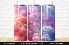 3D Colorful Cloud 20/30oz Skinny Tumbler Product Image 1