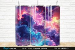 3D Colorful Cloud 20/30oz Skinny Tumbler Product Image 1