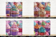 3D Colorful Delicious Cupcakes Tumbler Bundle Product Image 3