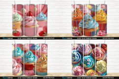 3D Colorful Delicious Cupcakes Tumbler Bundle Product Image 5