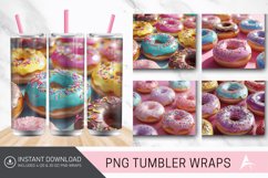 3D Colorful Donuts Tumbler Wrap Product Image 1