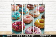 3D Colorful Donuts 20/30oz Skinny Tumbler Product Image 1