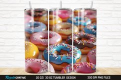 3D Colorful Donuts 20/30oz Skinny Tumbler Product Image 1