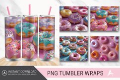 3D Colorful Donuts Tumbler Wrap Product Image 1