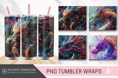 3D Colorful Dragon Tumbler Wrap Product Image 1