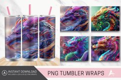3D Colorful Dragon Tumbler Wrap Product Image 1