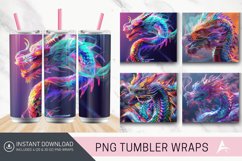 3D Colorful Dragon Tumbler Wrap Product Image 1