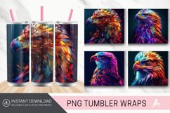 3D Colorful Eagle Tumbler Wrap Product Image 1
