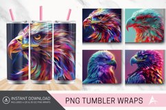 3D Colorful Eagle Tumbler Wrap Product Image 1