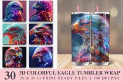 3D Colorful Eagle Tumbler Wrap Bundle Product Image 1