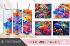 3D Colorful Fish Tumbler wrap Product Image 1