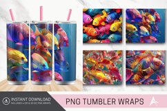 3D Colorful Fish Tumbler wrap Product Image 1