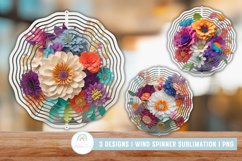 3D Flowers Wind Spinner Sublimation Designs Product Image 1