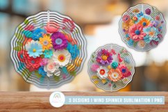3D Paper Flowers Wind Spinner Sublimation Designs Product Image 1
