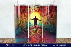 3D Colorful He is Risen Christian Tumbler Wrap Product Image 1