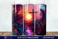 3D Colorful He is Risen Christian Tumbler Wrap Product Image 1