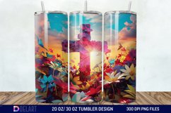 3D Colorful He is Risen Christian Tumbler Wrap Product Image 1