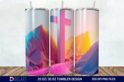 3D Colorful He is Risen Christian Tumbler Wrap Product Image 1