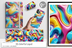 Digital Paper 3D Colorful Liquid Product Image 1