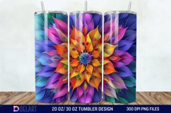 3D Colorful Mandala Flower Tumbler Wrap Product Image 1