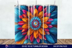 3D Colorful Mandala Flower Tumbler Wrap Product Image 1