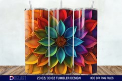 3D Colorful Mandala Flower Tumbler Wrap Product Image 1