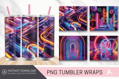 3D Colorful Neon Tumbler Wrap Product Image 1
