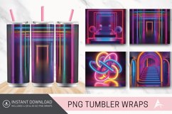 3D Colorful Neon Tumbler Wrap Product Image 1