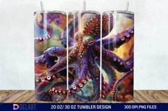 3D Colorful Octopus Tumbler Wrap Product Image 1