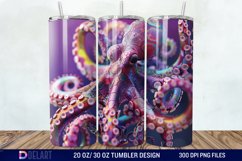 3D Colorful Octopus Tumbler Wrap Product Image 1