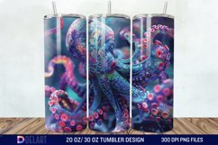 3D Colorful Octopus Tumbler Wrap Product Image 1