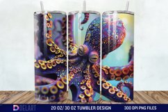 3D Colorful Octopus Tumbler Wrap Product Image 1