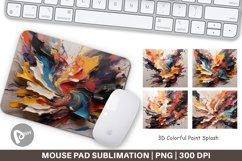 Mouse Pad 3D Paint Splashes Product Image 1
