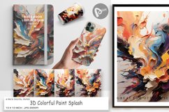 Digital Paper 3D Paint Splashes Product Image 1