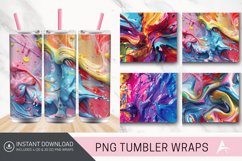3D Colorful Paint Tumbler Wrap Product Image 1
