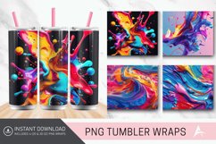 3D Colorful Paint Tumbler Wrap Product Image 1